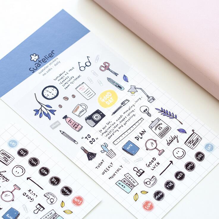 School Supplies - Adesivos de Diário Suatelier Importados da